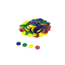 hand2mind Plastic Solid Bingo chips, chips for games, counting Manipulatvies, game chips, Math counters for Kids, counting chips, Math Manipulatives, Math Bingo, counters for Kids Math (Set of 200)