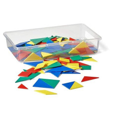 Hand2Mind Plastic Tangrams, Manipulative Set For Math Puzzles (Pack Of 24)