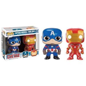 Funko Pop Captain America Civil War Exclusive 2-Pack With Cap And Iron Man