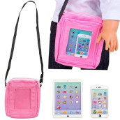 Dress Along Dolly 3pc Cell Phone, Computer Tablet, and Laptop Accessory Bag Set for American 18" Girl Dolls - Durable Metal Construction