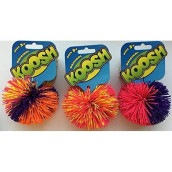 Koosh Balls-Gift Set Bundle- Set Of 3 Original Balls With Hang Tags - Assorted