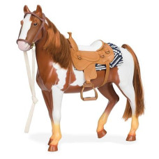 Our Generation- Pinto 20" Trail Riding Horse For 18 Inch Dolls - Toy Horse, Dolls, Clothes & Accessories For Girls 3 Years & Up
