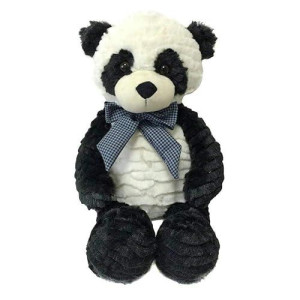 Snuggle Stuffs Plush Sitting Charcoal And Cream Precious Panda Bear, 18"