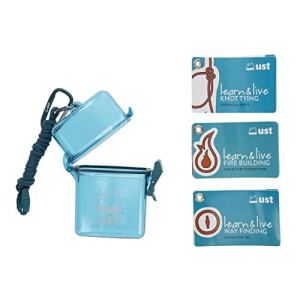 Ust Learn & Live Outdoor Skills Educational Card Set With Durable, Waterproof, Compact Design And Storage Case For Hiking, Camping And Outdoor Survival