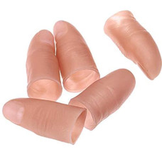 Dophee Finger Magic Trick Fake Soft Thumb Tip Close Up Stage Show Prop Prank Toy (5Pcs)