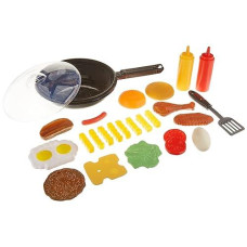 Fast Food cooking Pan 25 Piece Kitchen Play Food Set