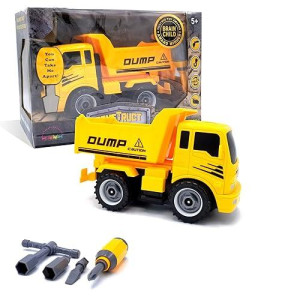 Mukikim Construct A Truck - Dump. Take It Apart & Put It Back Together + Friction Powered(2-Toys-In-1!) Awesome Award Winning Toy That Encourages Creativity! �