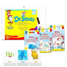 Dr. Seuss Flash Cards Super Set Toddlers 2-4 Years - 108 Flashcards (3 Packs) With Dry Erase Board (Dr. Seuss Abc Flash Cards, Numbers Flash Cards, Colors And Shapes, Match And Go Fish!)
