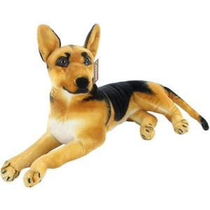 Jesonn Realistic Stuffed Animals German Dog Shepherd Plush Toys (18.9 Inch)