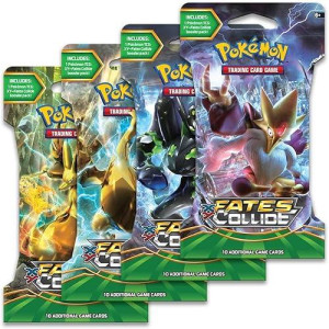 Pokemon 4 (Four) Packs Xy Fates Collide Booster Packs (10 Cards Per Pack)