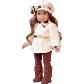- Marshmallow - 4 Piece 18 Inch Doll Outfit - Coat, Hat, Leggings And Boots (Doll Not Included)