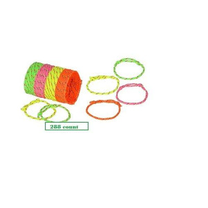 Mixed 288 Neon Friendship Rope Bracelets ~ Birthday Party Favors ~ Summer Camps~ Halloween Trick Or Treat ~ Easter Basket Fillers ~ Goody Bags ~ Bff New