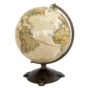 National Geographic Antique Globe 12". Made In The Usa