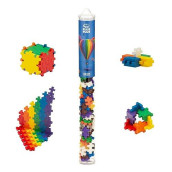 Plus Plus - Open Play Tube - 70 Piece Basic Color Mix - Construction Building Stem | Steam Toy, Interlocking Mini Puzzle Blocks For Kids