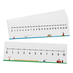 Didax Educational Resources 0-10/0-20 Number Line, Set Of 10, Multi (211557)