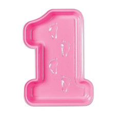 Plastic Baby'S 1St Birthday Pink Tray