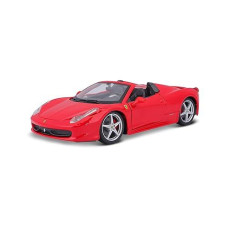 Bburago B18-26017 1:24 Scale Race And Play Of The Ferrari 458 Spider Sports Car Die-Cast Model