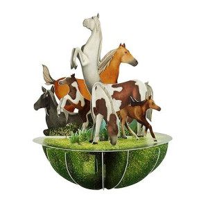 Santoro Pirouettes Ps046 Horses And Ponies 3D Pop Up Card