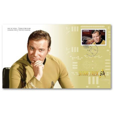 Canada Post Official First Day Cover Collectible Postage Stamps Made For Star Trek 50Th Anniversary - Kirk