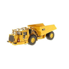 Diecast Masters 1:50 Caterpillar Ad60 Articulated Underground Truck, With Working Led Lights And Removable Rock Load Included - High Line Series 85516