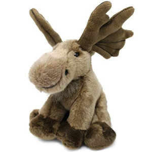 Martin The Moose - 10.5 Inch (Including Antlers) Realistic Looking Stuffed Animal Plush - by Tiger Tale Toys