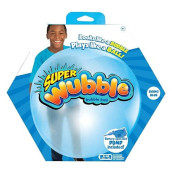 Wubble Super Bubble Ball - Blue (With Pump) | Looks Like A Bubble, Plays Like A Ball! | Inflates To 80Cm Tall | Outdoor Garden Toys | Ages 6+