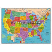 United States Of America 1000 Piece Map Jigsaw Highways Rivers Capitals