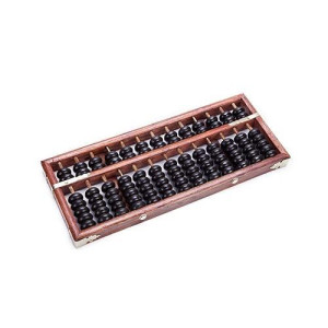 THY COLLECTIBLES Vintage-Style 13 Digits Rods Wooden Abacus Soroban Chinese Calculator Counting Tool 11"