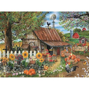 Bits And Pieces - 500 Piece Jigsaw Puzzle For Adults - Bountiful Meadows Farm 500 Pc Large Piece Jigsaw By Artist Thomas Wood - 18 X 24