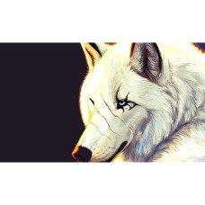 Masters Of Trade White Wolf Tcg Playmat, Gamemat 24" Wide 14" Tall For Trading Card Game Smooth Cloth Surface Rubber Base