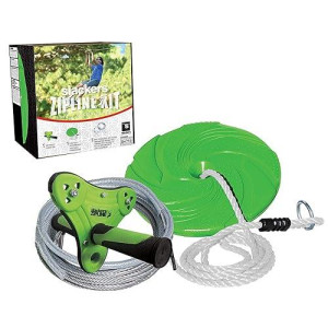 Slackers 40 Ft Falcon Zipline - Kids Outdoor Zip Line Kit - Great Outdoor Play Equipment For Kids And Teens Under 200 Lbs - Recommended Ages 7+