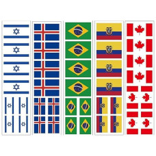 40 Tattoos: International World Flags, Olympic Party Favors