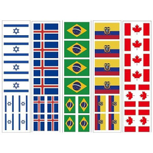 40 Tattoos: International World Flags, Olympic Party Favors
