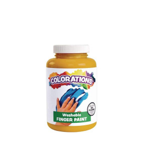 Colorations Washable Finger Paints, 16 Fl Oz, Yellow, Non-Toxic, Creamy, Vibrant, Kids Paint, Craft, Hobby, Fun, Art Supplies, Young Kids, Finger Painting, Hand Painting