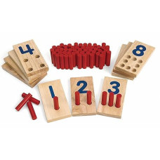 Peg Number Boards Wooden, Excellerations 25 X 5 Inches, Counting Teaching Toy, Educational Toy, Preschool, Kids Toys, Home School