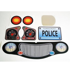 Toy Restore Replacement Stickers Fits Little Tikes Cozy Coupe Ii Car Ride-On Police Basic Set