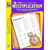 Remedia Publications Rem5012C Multiplication Easy Timed Math Drills Book, 0.1" Height, 8.6" Wide, 11.3" Length