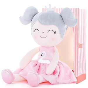 Gloveleya Plush Dolls Baby Girl Gifts Soft First Doll Girl Toys Swan Pink 16''