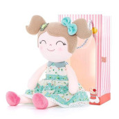 Gloveleya Baby Girl Gifts Soft First Baby Doll Plush Dolls Green 16" With Gift Box