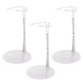 Kaiser Doll Stand 3101 - White Doll Stand For 15" To 20" Chubby-Waisted Dolls, 3-Pack