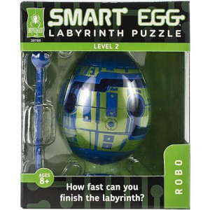 Bepuzzled Smart Egg Robo Puzzle 1-Layer,Smart Egg Labyrinth Puzzle Maze For Kids Age 8 And Above Great Easter Egg Hunt Gift (30788)