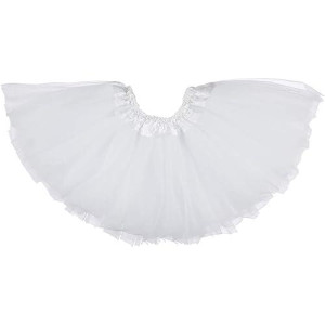 Dancina Tutu Little Girls' Classic Ballet Dance Recital Fun Dress Up Costume 2-7 Years White