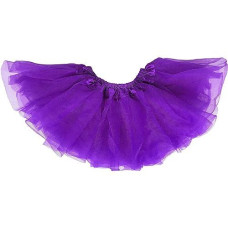 Dancina Tutu Girl'S Cosplay Mardi Gras Parade School Performance Event Tulle Skirt 2-7 Years Purple