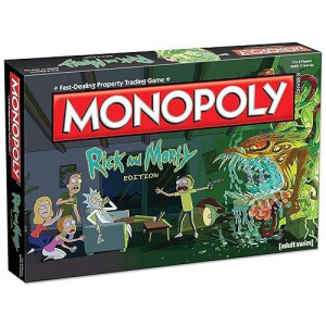 Monopoly Rick And Morty Board Game | Based On The Hit Adult Swim Series Rick & Morty | Offically Licensed Rick Morty Merchandise | Themed Classic Monopoly Game
