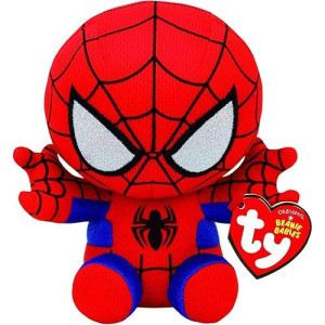 Ty Spiderman Plush, Red/Blue, Regular