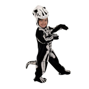 Underwraps Boys Toddler'S T-Rex Skeleton - Fossil Costume, Black/White, Extra Large 4-6 Us