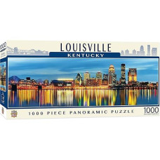 Masterpieces 1000 Piece Jigsaw Puzzle For Adults, Family, Or Kids - Louisville Panoramic - 13"X39"
