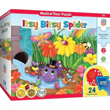 Masterpieces 24 Piece Itsy Bitsy Spider Sing-A-Long Sound Floor Puzzle For Kids - 18"X24"