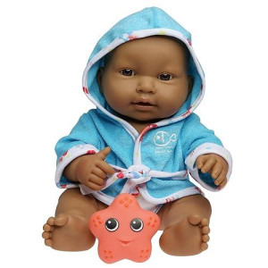 Jc Toys Bath Time Gift Set Featuring Adorable Hispanic Lots To Love Babies 14" All Vinyl Washable Dolls Dressed In Hooded Bathrobe And Diaper, Includes Pacifier And Bath Friend