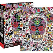 AQUARIUS Sugar Skulls Puzzle (1000 Piece Jigsaw Puzzle) - Glare Free - Precision Fit - Officially Licensed Sugar Skulls Merchandise & Collectibles - 20x28 In